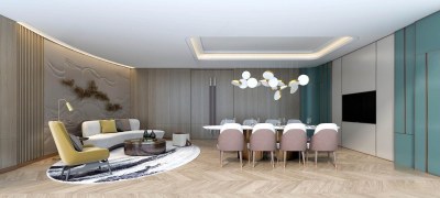 现代西餐厅3D模型下载